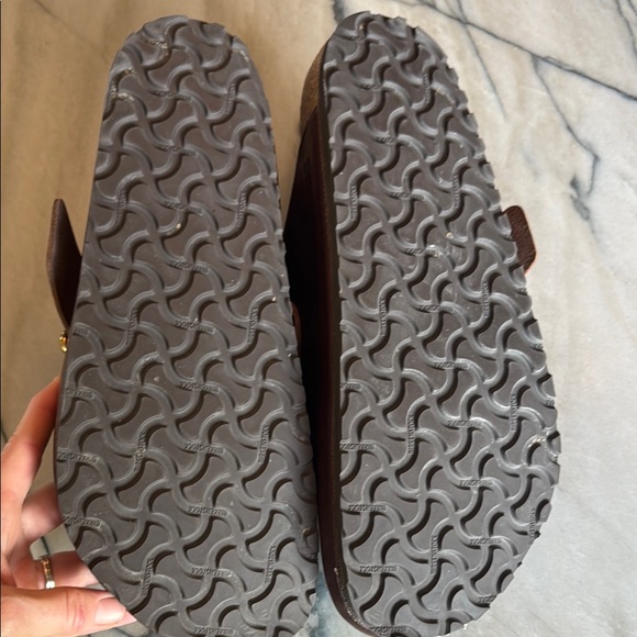 Birkenstock Brown Leather Clogs - Picture 6 of 9